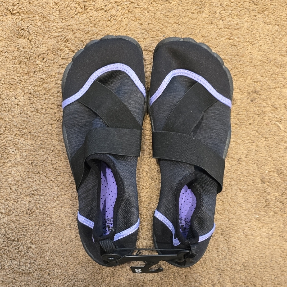 Black and Purple Toe Shoes